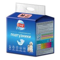 Подгузники для собак и кошек Cliny M, с отверстием для хвоста, 5-10 кг 9 шт в упаковке