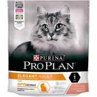 Сухой корм для взрослых кошек для здоровья шерсти и кожи Pro Plan Elegant с лососем 400 г