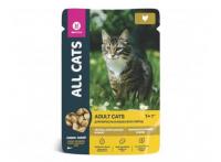 Влажный корм All Cats (Олл Кэтс) для кошек тефтельки курица в соусе, 85 г