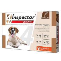 Inspector Quadro Капли на холку для собак 40-60 кг пипетка, 1 шт