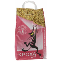 Наполнитель для кошачьего туалета "Кроха Кот", древесный, 5 л
