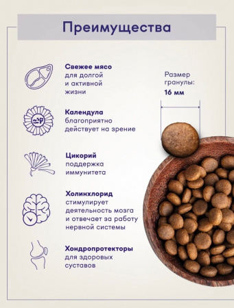 B&S CARE ADULT M/L Сухой корм д/собак сред. и круп. пород (индейка/ягненок) 12кг, BS214