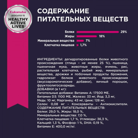 Для щенков средних пород, с птицей 3 кг