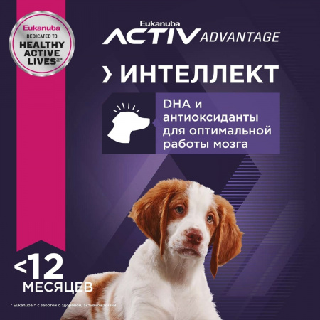 Для щенков средних пород, с птицей 3 кг